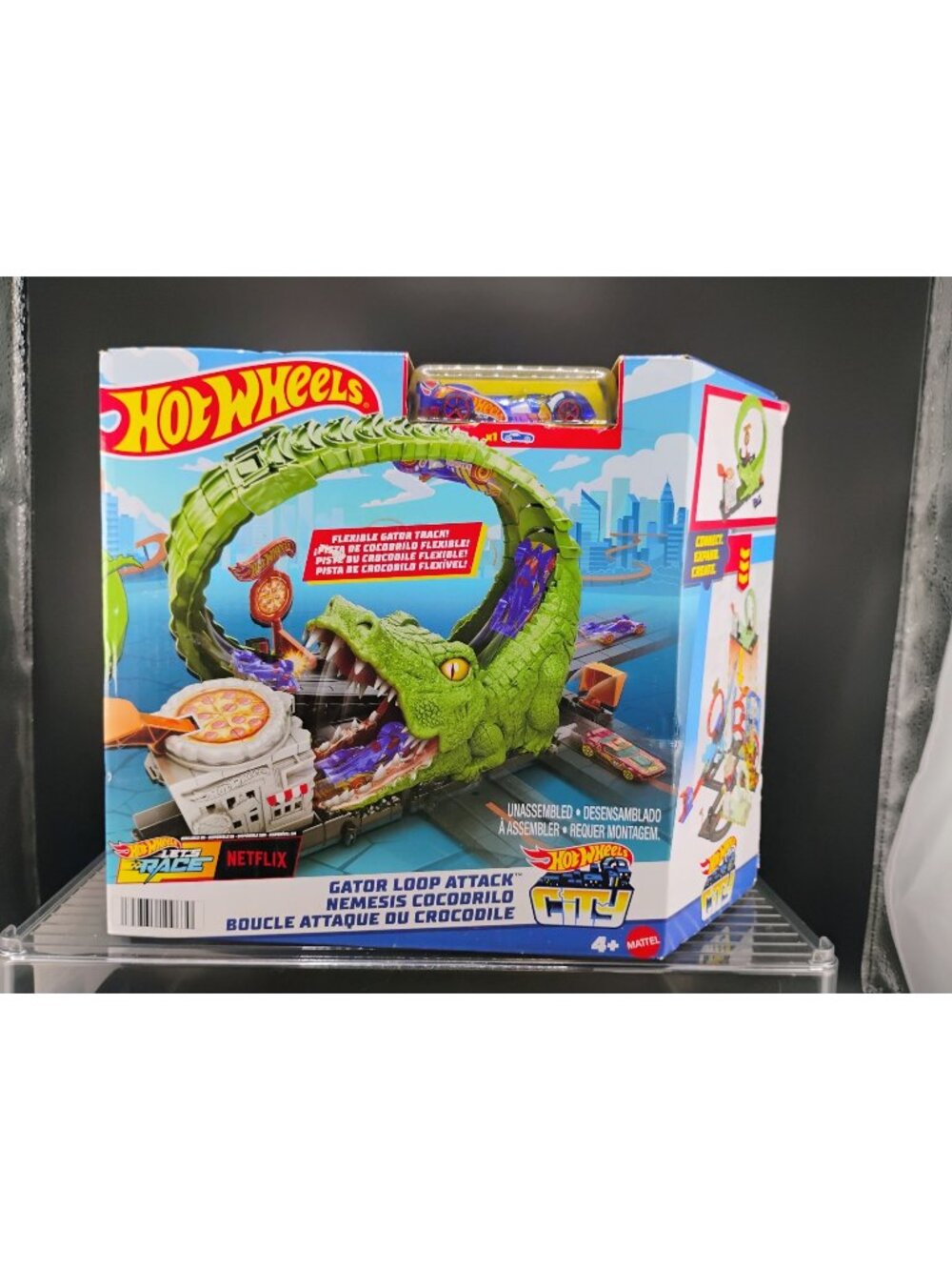 Hot Wheels Gator Loop Attack Nemesis Crocodile Track Set